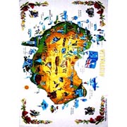 Map of Australia Tea Towel